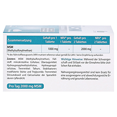MSM 2000 mg Tabletten 120 Stck - Rechte Seite