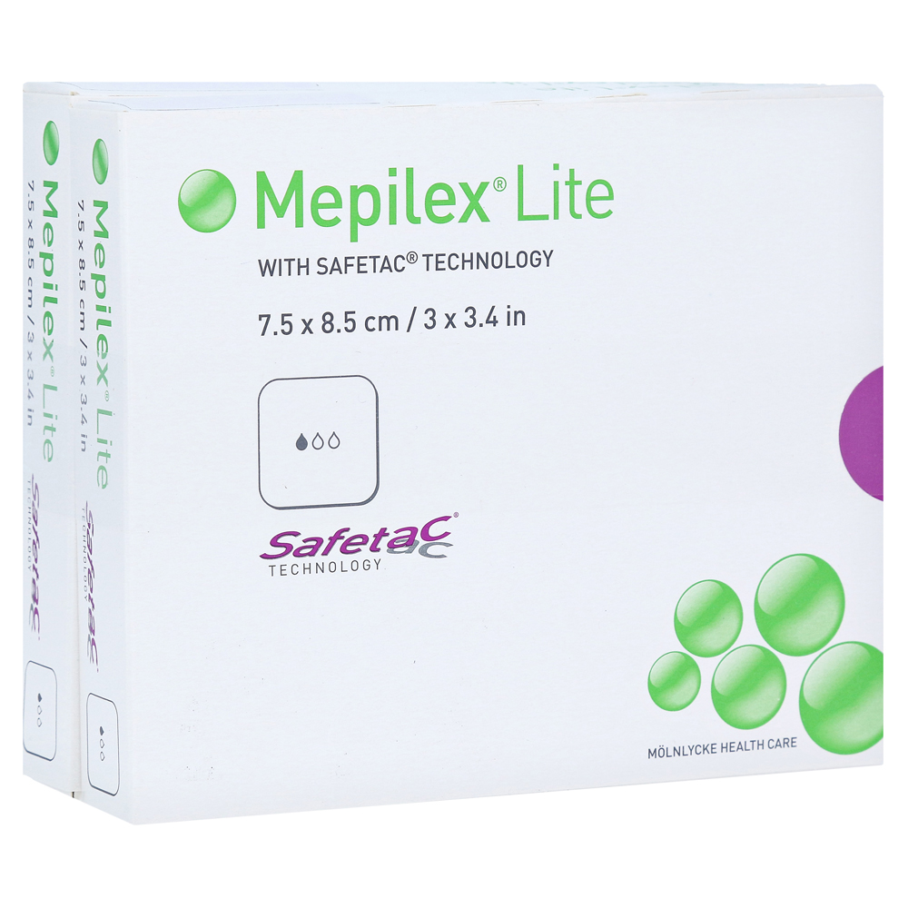 MEPILEX Lite Schaumverband 7,5x8,5 cm steril 10 Stück