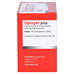 OPTIZYM hochkonzentrierter Enzym-Komplex Filmtabl. 240 Stck - Linke Seite