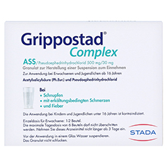 GRIPPOSTAD Complex ASS/Pseudoephedrin 500 mg/30 mg 20 Stück - Rückseite