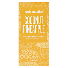 SCHMIDTS Deo Stick sensitive Coconut & Pineapple 75 Gramm - Vorderseite