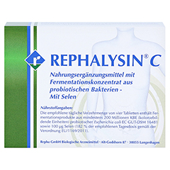 REPHALYSIN C Tabletten 100 Stück - Rückseite
