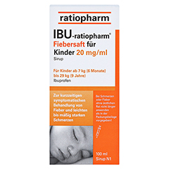 IBU-ratiopharm Fiebersaft fr Kinder 20mg/ml 100 Milliliter N1 - Vorderseite