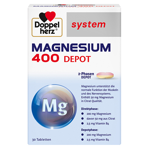 Doppelherz system Magnesium 400 Depot 30 Stck
