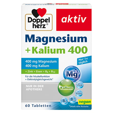 Doppelherz aktiv Magnesium + Kalium 400 60 Stck