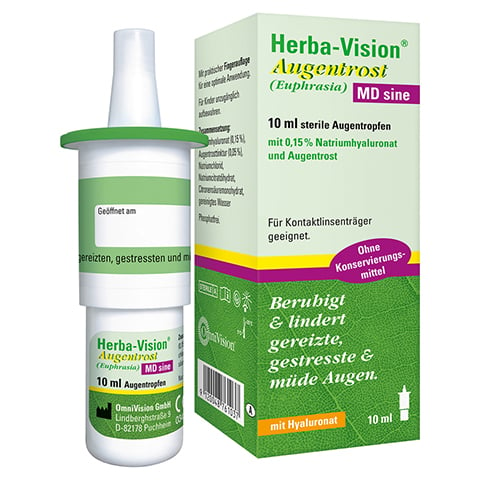 HERBA-VISION Augentrost MD sine Augentropfen 10 Milliliter
