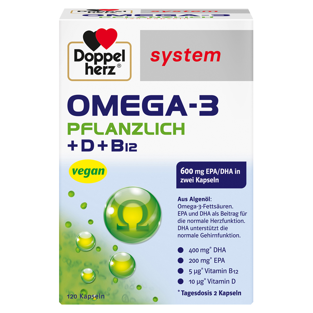 Doppelherz system Omega-3 Pflanzlich 120 Stück