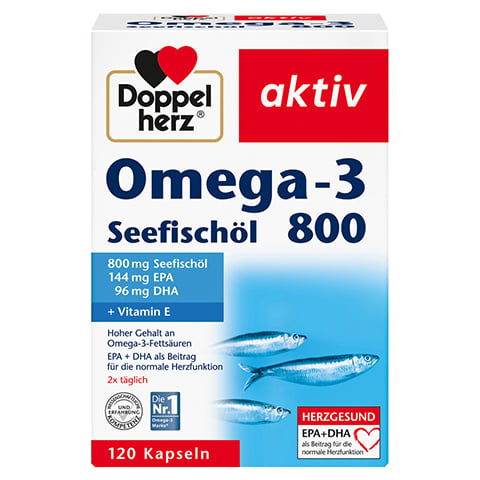 DOPPELHERZ Omega-3 Seefischl 800 aktiv Kapseln 120 Stck
