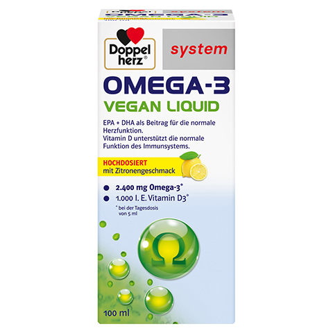 DOPPELHERZ Omega-3 vegan Liquid system 100 Milliliter