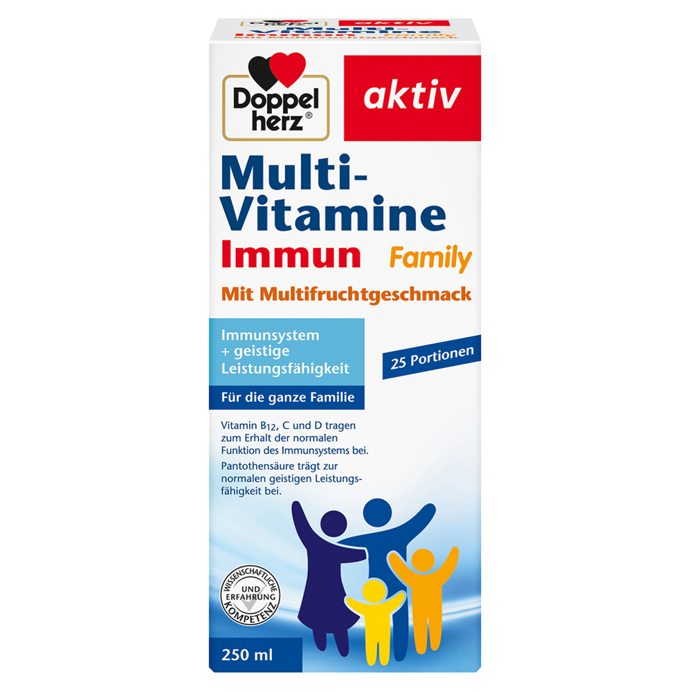 DOPPELHERZ Multi-Vitamine Immun Family flüssig 250 Milliliter