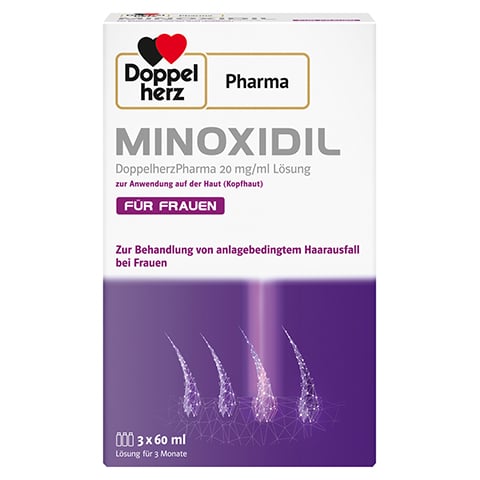 MINOXIDIL DoppelherzPharma 20mg/ml Frauen 3x60 Milliliter