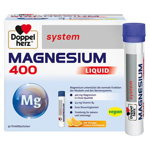 DOPPELHERZ Magnesium 400 Liquid system Trinkamp. 30 Stck