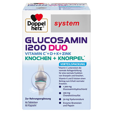 DOPPELHERZ Glucosamin 1200 Duo system Kombipackung 120 Stck