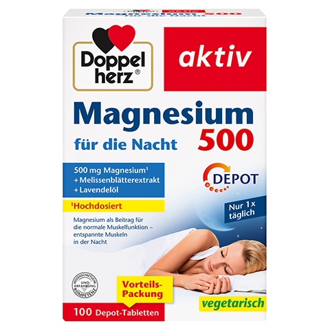 DOPPELHERZ Magnesium 500 fr die Nacht Tabletten 100 Stck