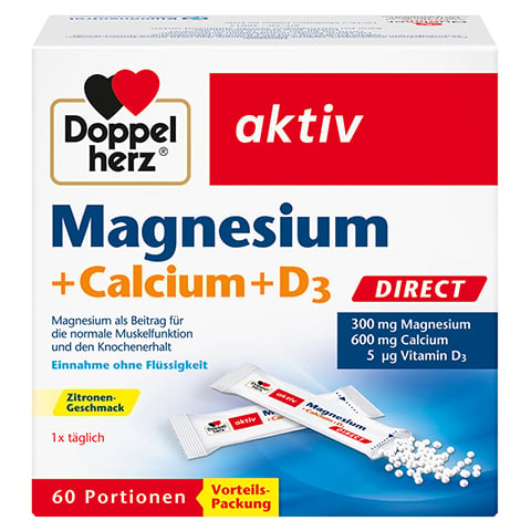 DOPPELHERZ Magnesium+Calcium+D3 DIRECT Pellets 60 Stck