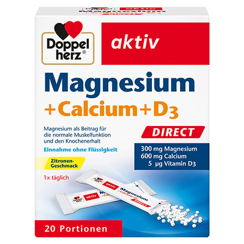 Doppelherz aktiv Magnesium + Calcium + D3 Direkt 20 Stck