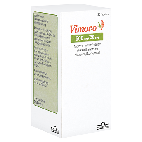 VIMOVO 500 mg/20 mg Tab.m.vernd.Wirkst.-Frs. 30 Stck