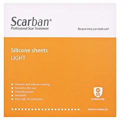 SCARBAN Light Silikonverband 5x7,5 cm 2 Stck - Vorderseite