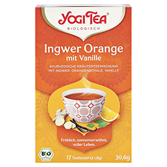 YOGI TEA Ingwer Orange+Vanille Bio Filterbeutel 17x1.8 Gramm - Vorderseite