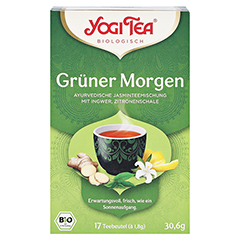 YOGI TEA Grüner Morgen Bio Filterbeutel 17x1.8 Gramm - Vorderseite