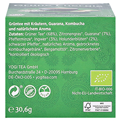 YOGI TEA Grüne Energie Bio Filterbeutel 17x1.8 Gramm - Unterseite