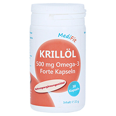 KRILLL 500 mg Omega-3 Forte Kapseln MediFit 30 Stck