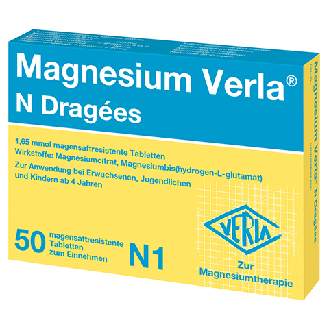 Magnesium Verla N Dragees 50 Stück N1
