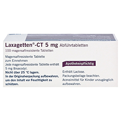 LAXAGETTEN-CT 5 mg Abfhrtabletten 100 Stck N3 - Oberseite