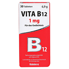 VITA B12 1 mg Minz-Aroma Lutschtabletten 30 Stck - Vorderseite