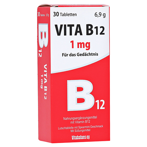 VITA B12 1 mg Minz-Aroma Lutschtabletten 30 Stck
