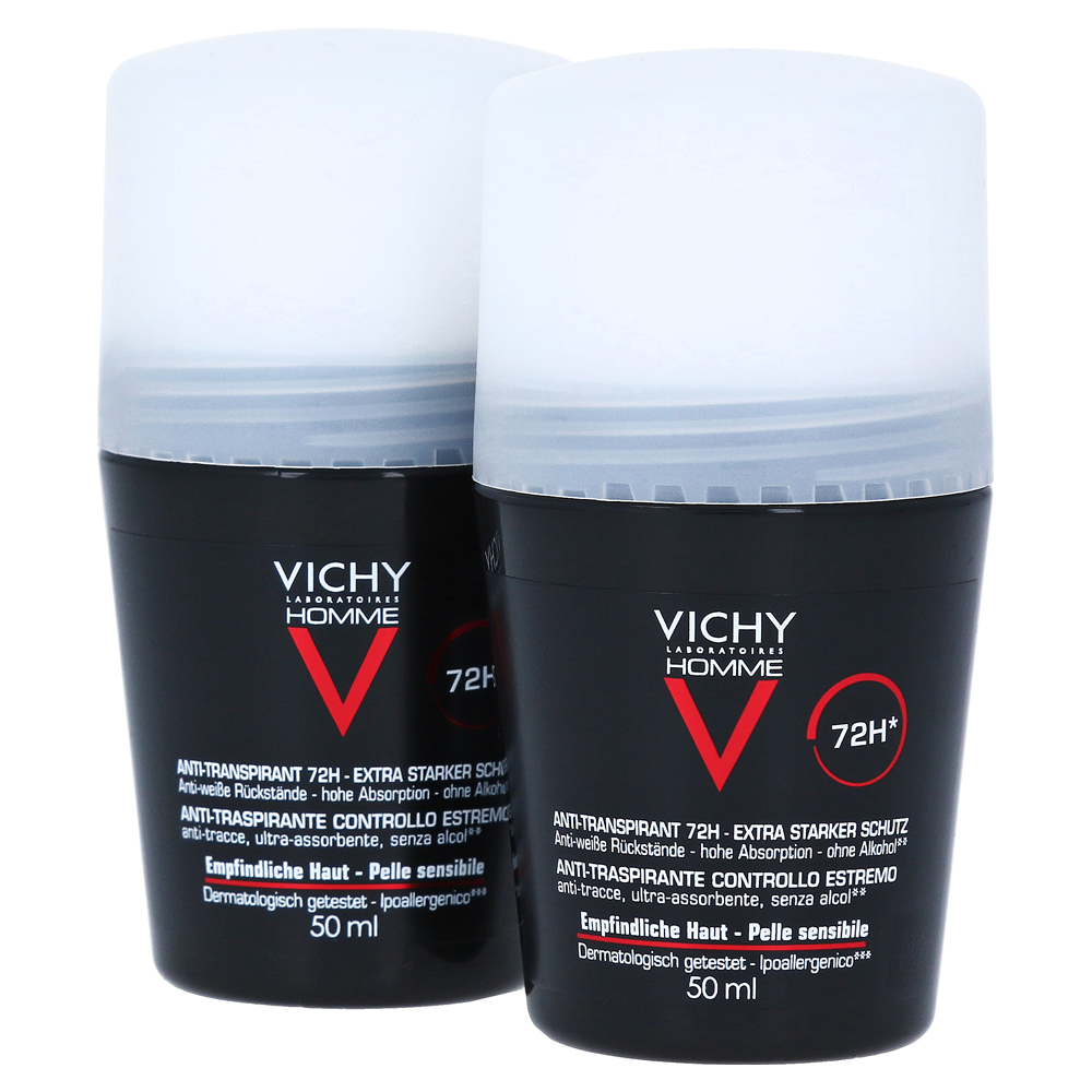 VICHY HOMME Deo Roll-on Antitranspirant 72h DP 2x50 Milliliter