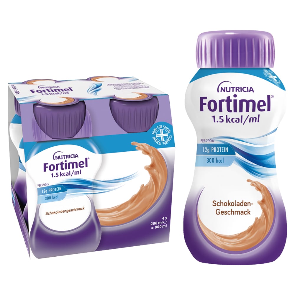 FORTIMEL 1.5 kcal Schokoladengeschmack 4x200 Milliliter