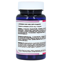 L-ARGININ 500 mg GPH Kapseln 60 Stck - Linke Seite