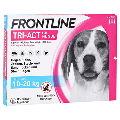 FRONTLINE Tri-Act Lsg.z.Auftropfen f.Hunde 10-20kg 3 Stck