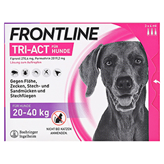 FRONTLINE Tri-Act Lsg.z.Auftropfen f.Hunde 20-40kg 3 Stück - Vorderseite