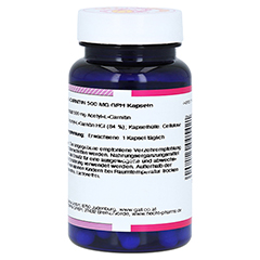 ACETYL-L-CARNITIN 500 mg Kapseln 60 Stck - Rechte Seite