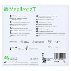 MEPILEX XT 10x10 cm Schaumverband 5 Stck - Rckseite