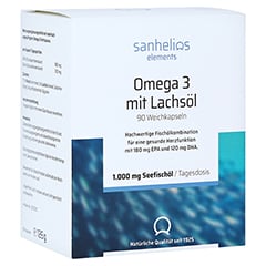 SANHELIOS Omega-3 mit Lachsöl Kapseln 90 Stück