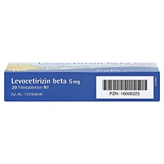 Levocetirizin beta 5mg 20 Stück N1 - Unterseite