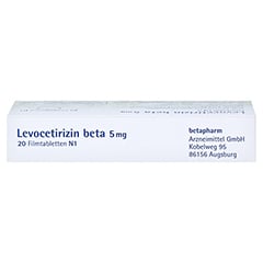 Levocetirizin beta 5mg 20 Stück N1 - Oberseite