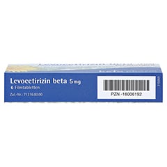 Levocetirizin beta 5mg 6 Stück - Unterseite