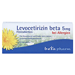 Levocetirizin beta 5mg 6 Stück - Vorderseite