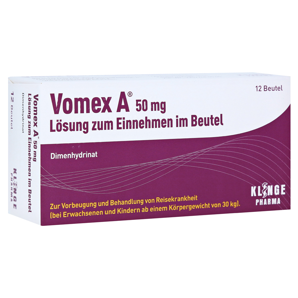 Vomex A 50mg Lösung zum Einnehmen 12 Stück