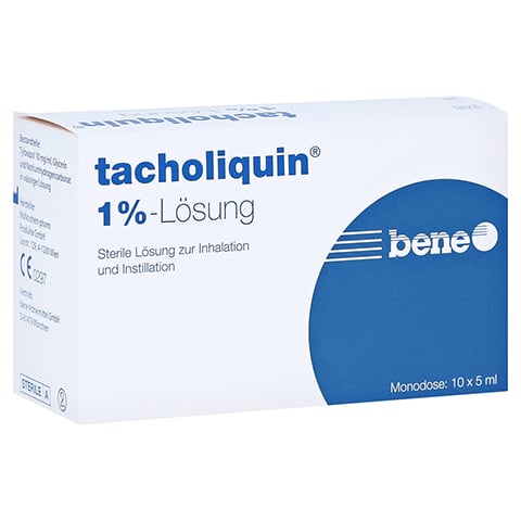TACHOLIQUIN 1% Lösung für einen Vernebler Monodose 10x5 Milliliter