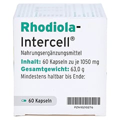 Rhodiola Intercell Kapseln 60 Stück - Rechte Seite