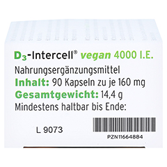 D3-INTERCELL vegan 4.000 I.E. Kapseln 90 Stck - Rechte Seite