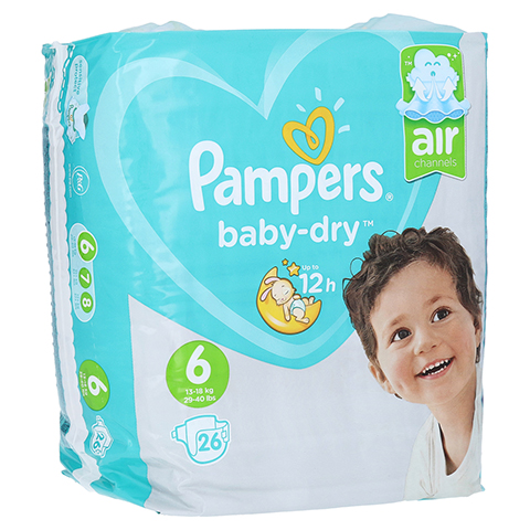 PAMPERS Baby Dry Gr.6 extra large 15+ kg Sparpack 26 Stck