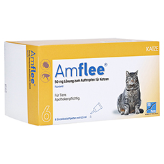 AMFLEE 50 mg Spot-on Lsung z.Auftropfen f.Katzen 6 Stck