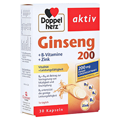 DOPPELHERZ Ginseng 200+B-Vitamine+Zink Kapseln 30 Stck