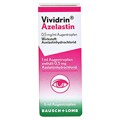 Vividrin Azelastin Augentropfen 6 Milliliter N1 - Rückseite